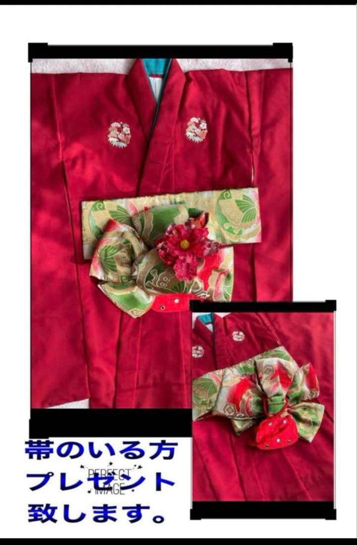 3〜5歳振袖セット（赤色）　　　　　　　　　　　　　　　　七五三.お雛様.お祭り