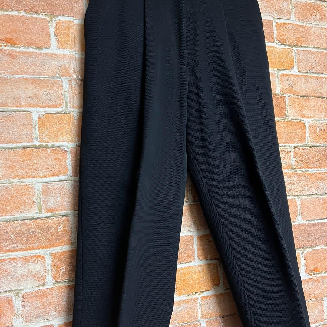 (未使用級)オーカトランク　ノーカラー　コットン　パンツスーツセットアップ　紺色