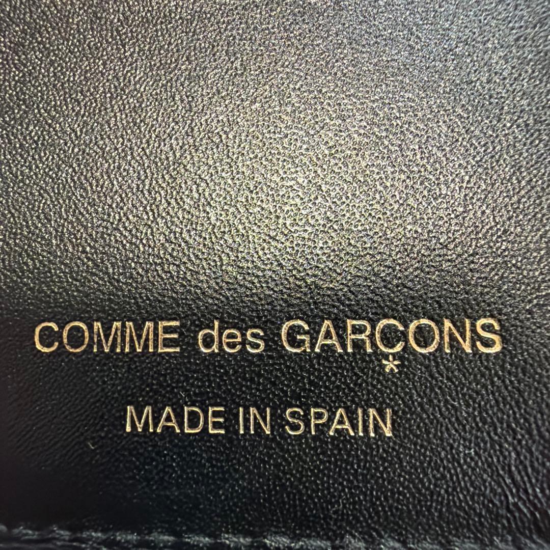 COMME des GARÇONS ロゴ長財布　スペイン製レザー　ブラック