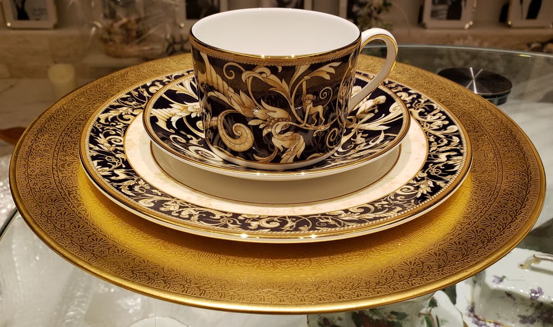 ロイヤル ババリア フッチェンロイター ゼルプ 金彩 ディナープレート