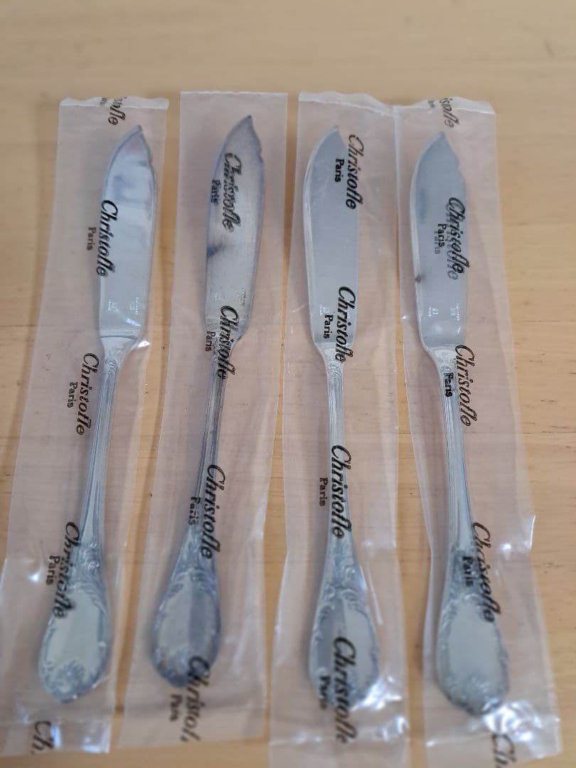 【新品未開封】クリストフル　マルリーデザートナイフ　約19.5㎝　4本