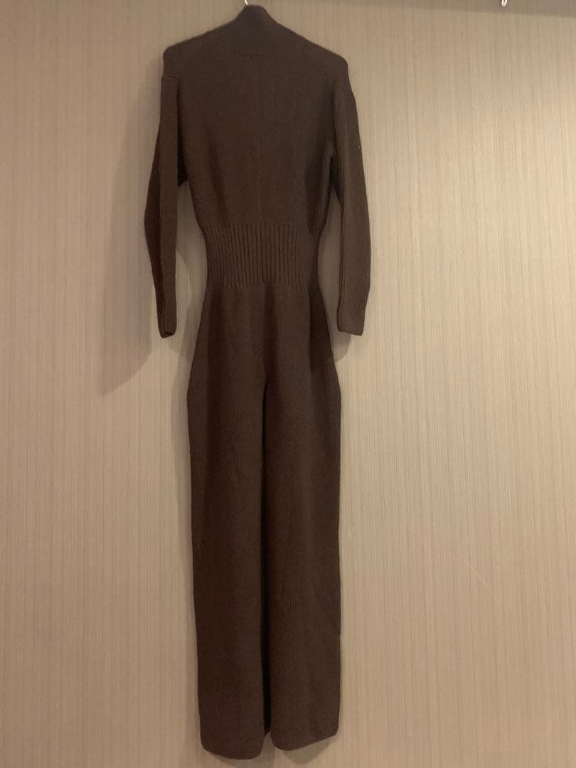 最終値下げ！　WRYHT ニットジャンプスーツ　ブラウン