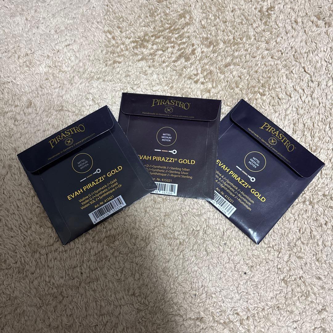 【新品未使用】ヴァイオリン　弦　エヴァピラッツィゴールド