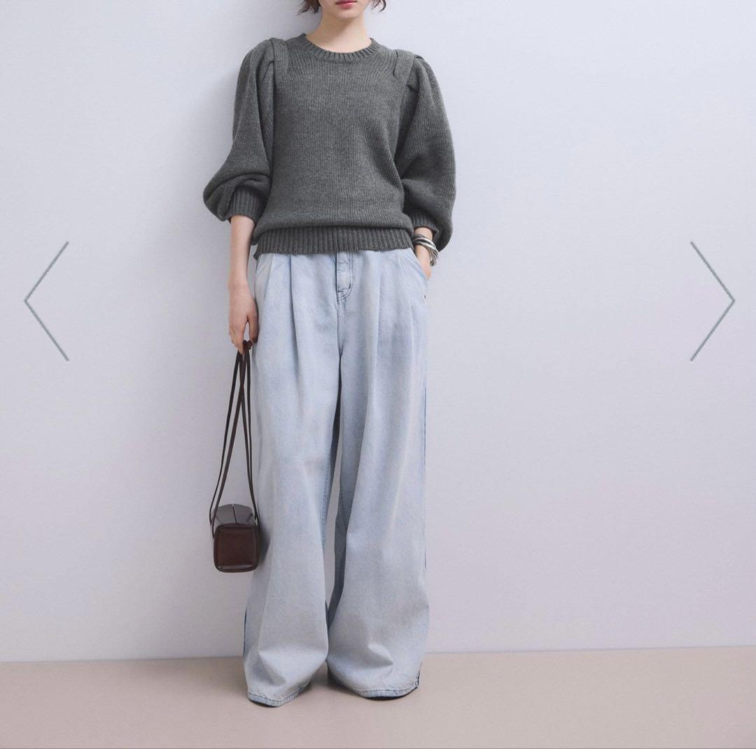 ADAM ET ROPE' ショルダータックニットプルオーバー