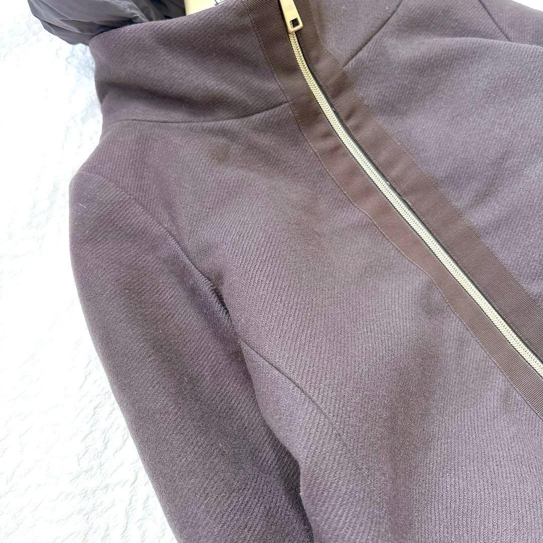 【SALE】サイズ44✨HERNO 異素材ドッキング　ダウンコート　フード