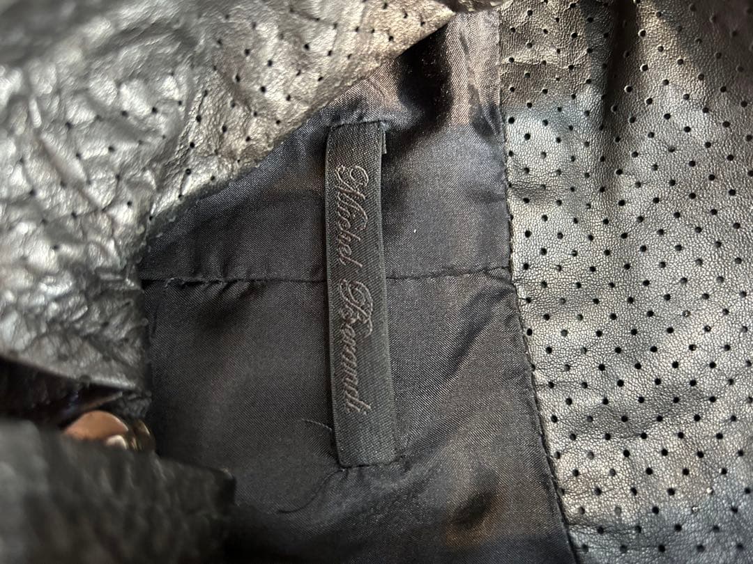 ★ ミッシェルべランディ　パンチング　ラムレザー　ジャケット