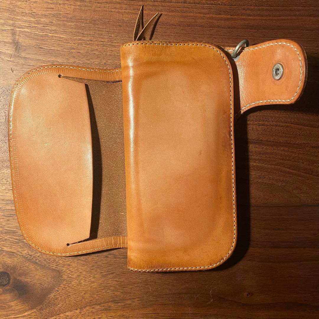 RED MOON MHSロングウォレット本革 キャメル