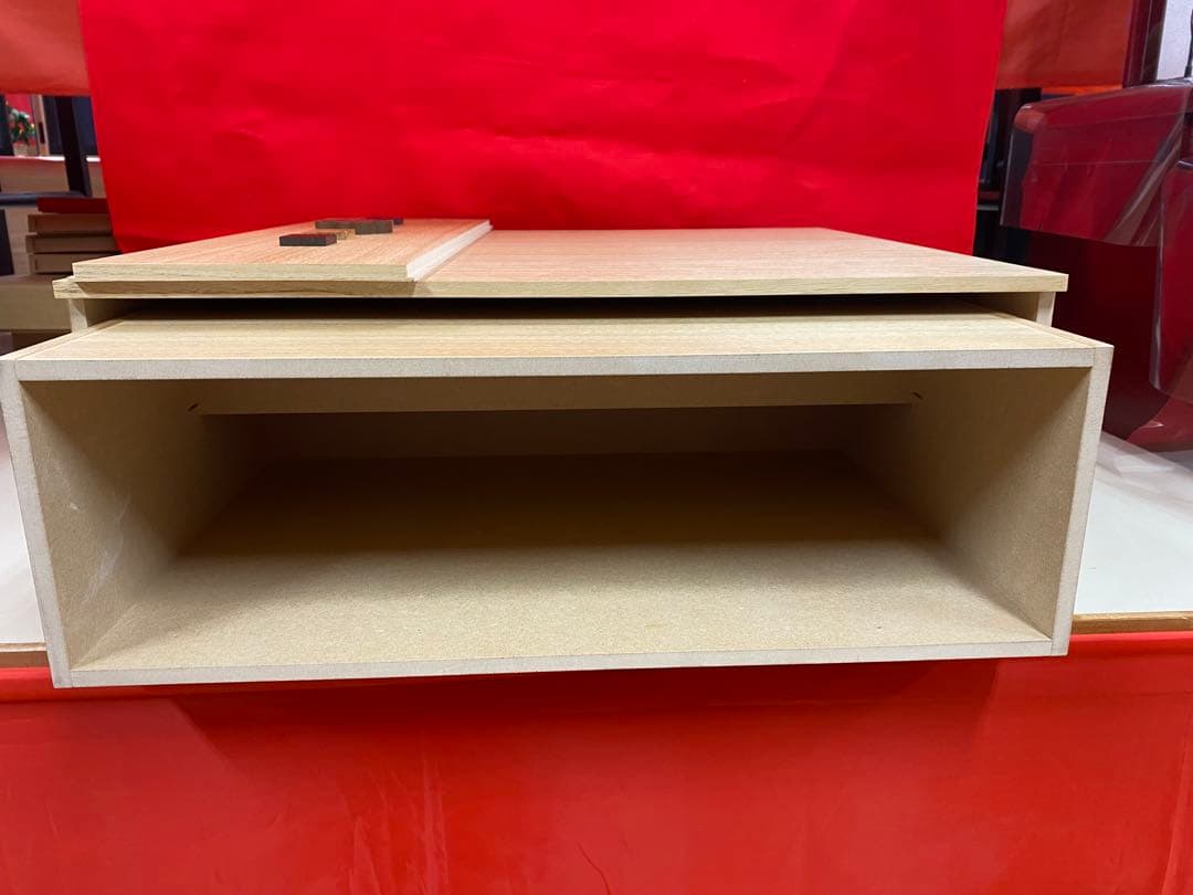 東京久月　五人飾り収納用三段セット・白木・間口約５０×奥行約５０×高さ約５９㎝