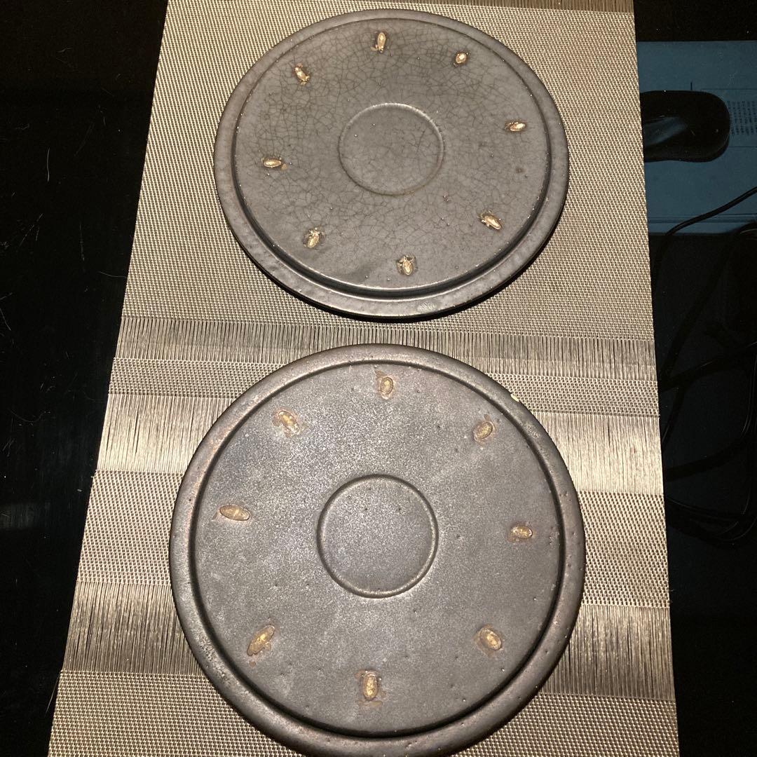 船串篤司　黒プレート　大皿　2セット