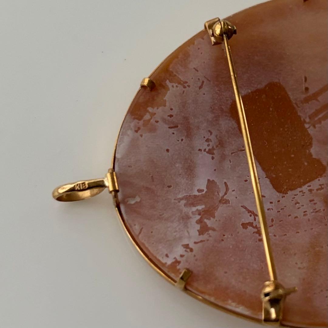 k18 シェル カメオ ペンダント