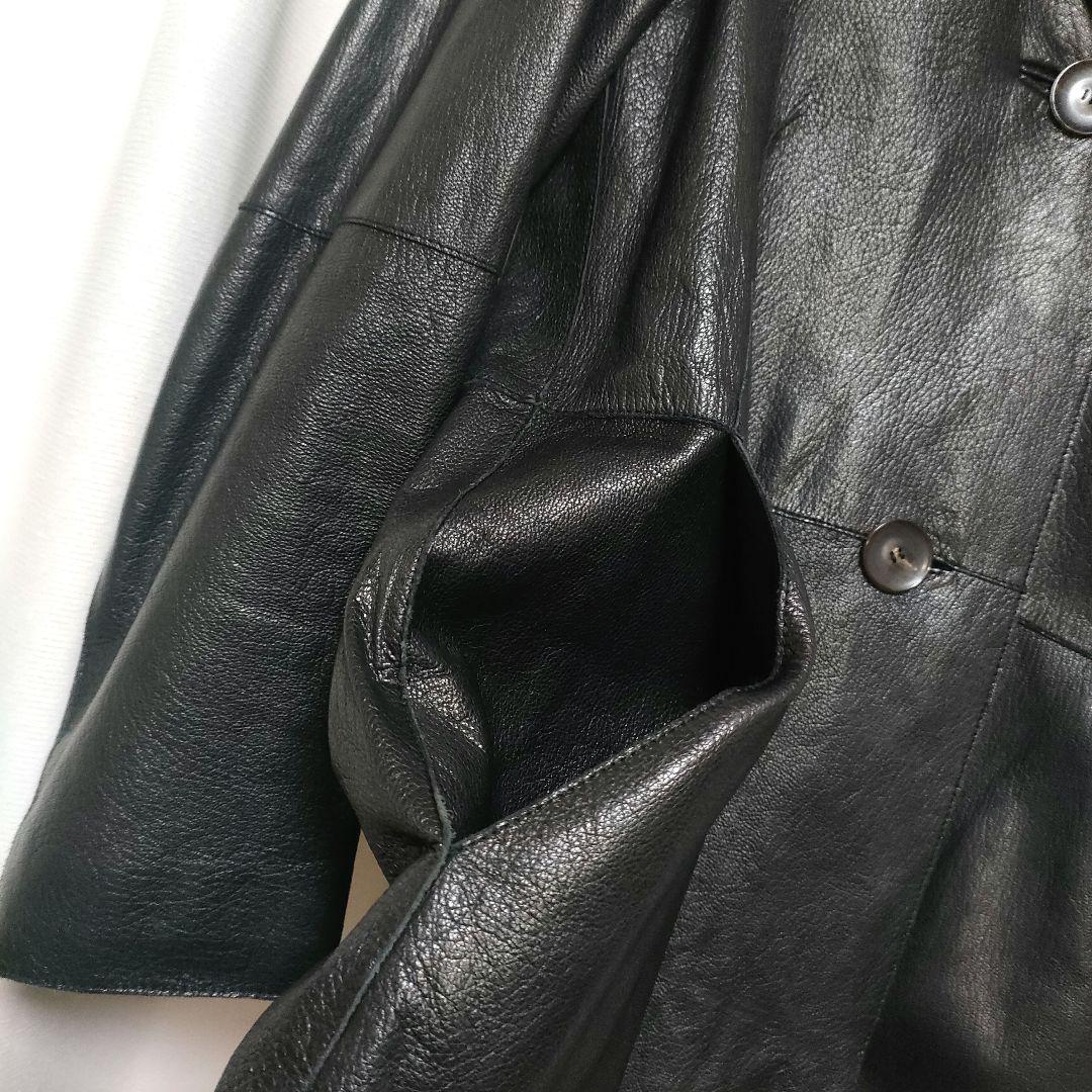 MARLENE DAM マーレンダム レザーコート やぎ革 ゴートレザー