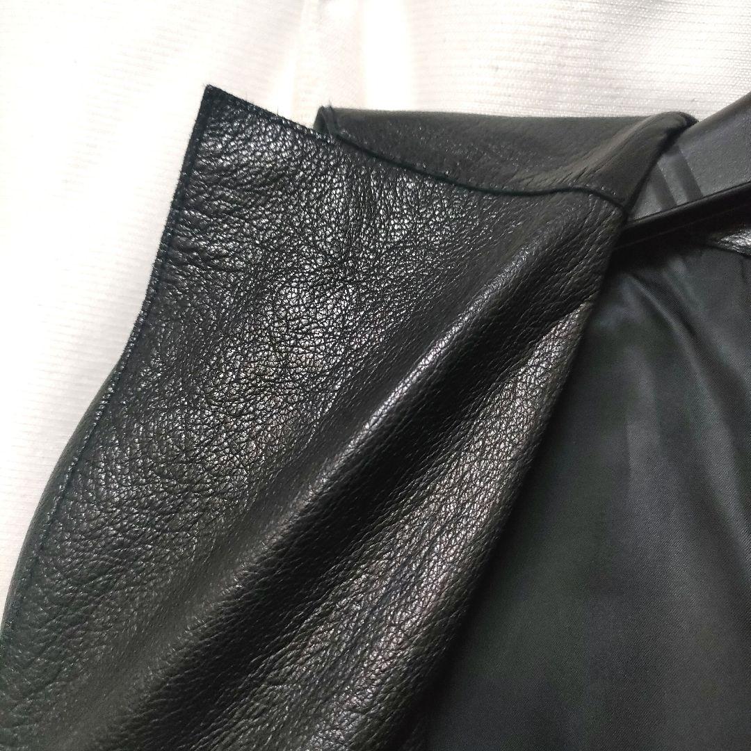 MARLENE DAM マーレンダム レザーコート やぎ革 ゴートレザー