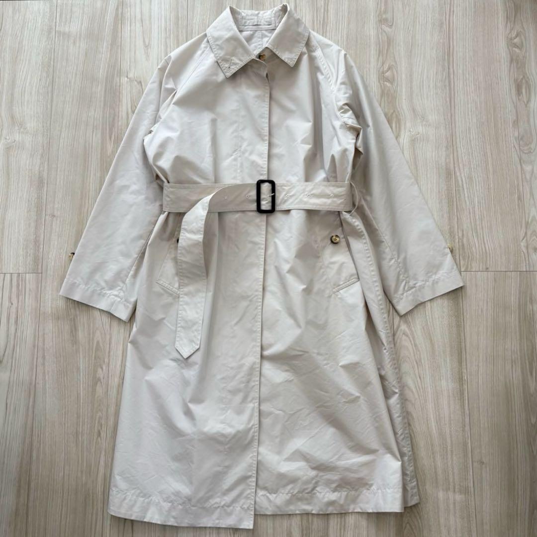 【極美品】マーガレットハウエル 23SS ステンカラーコート オフホワイト Ⅱ