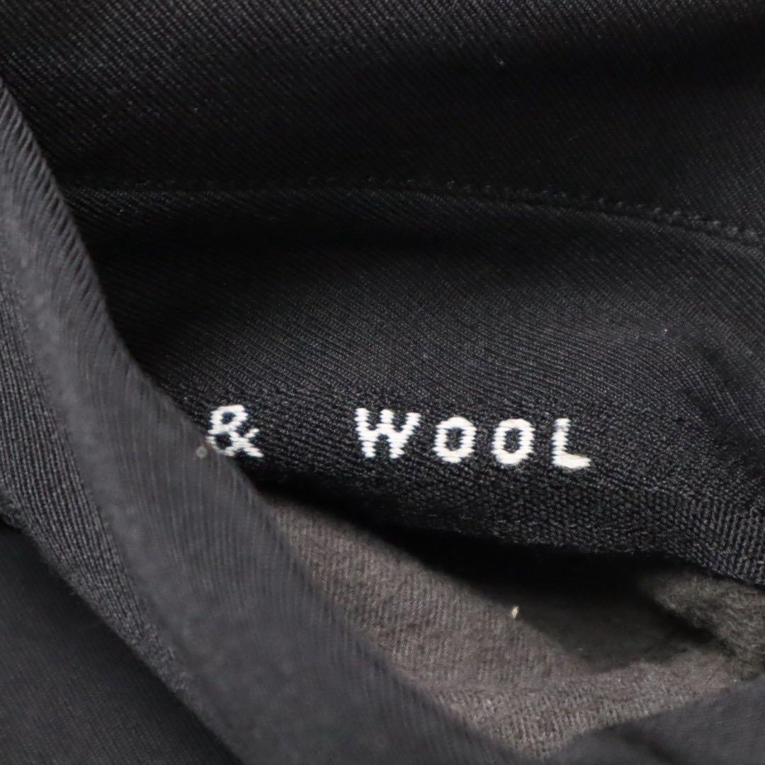 Vintage 80s 90s ロングコート トレンチコート ウール ブラック