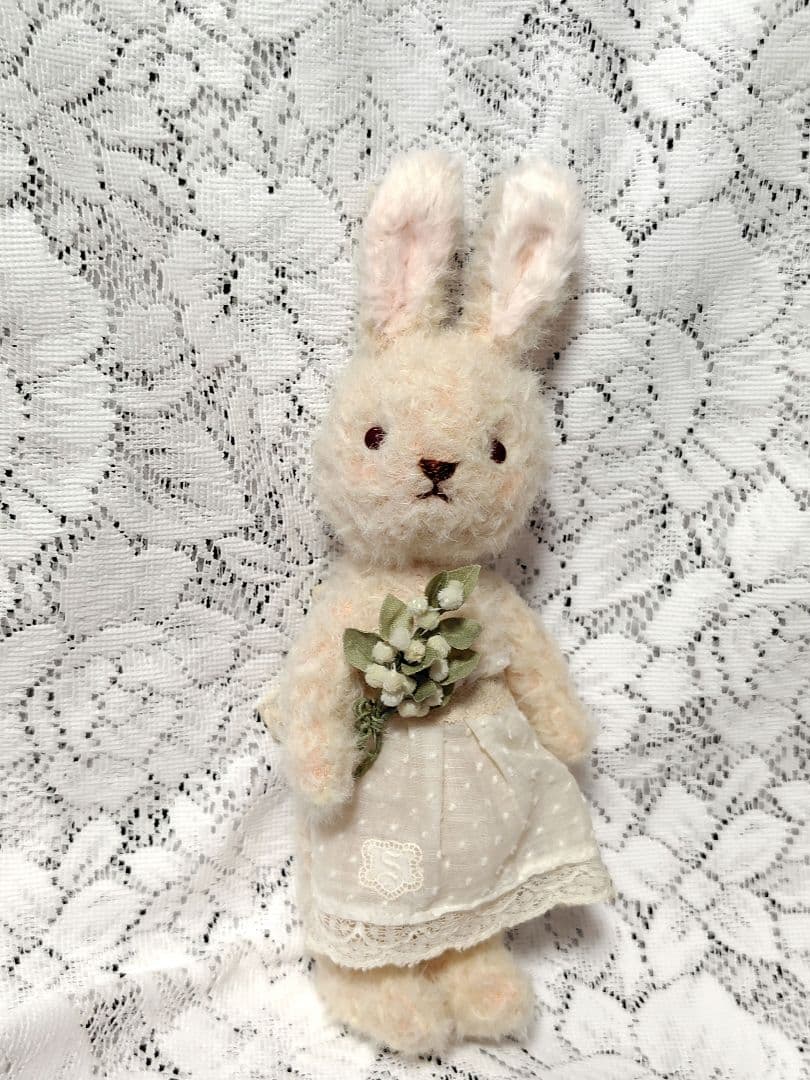 モヘアのテディベア 子うさぎ ブライスのお仲間に♡❁短期出品❁