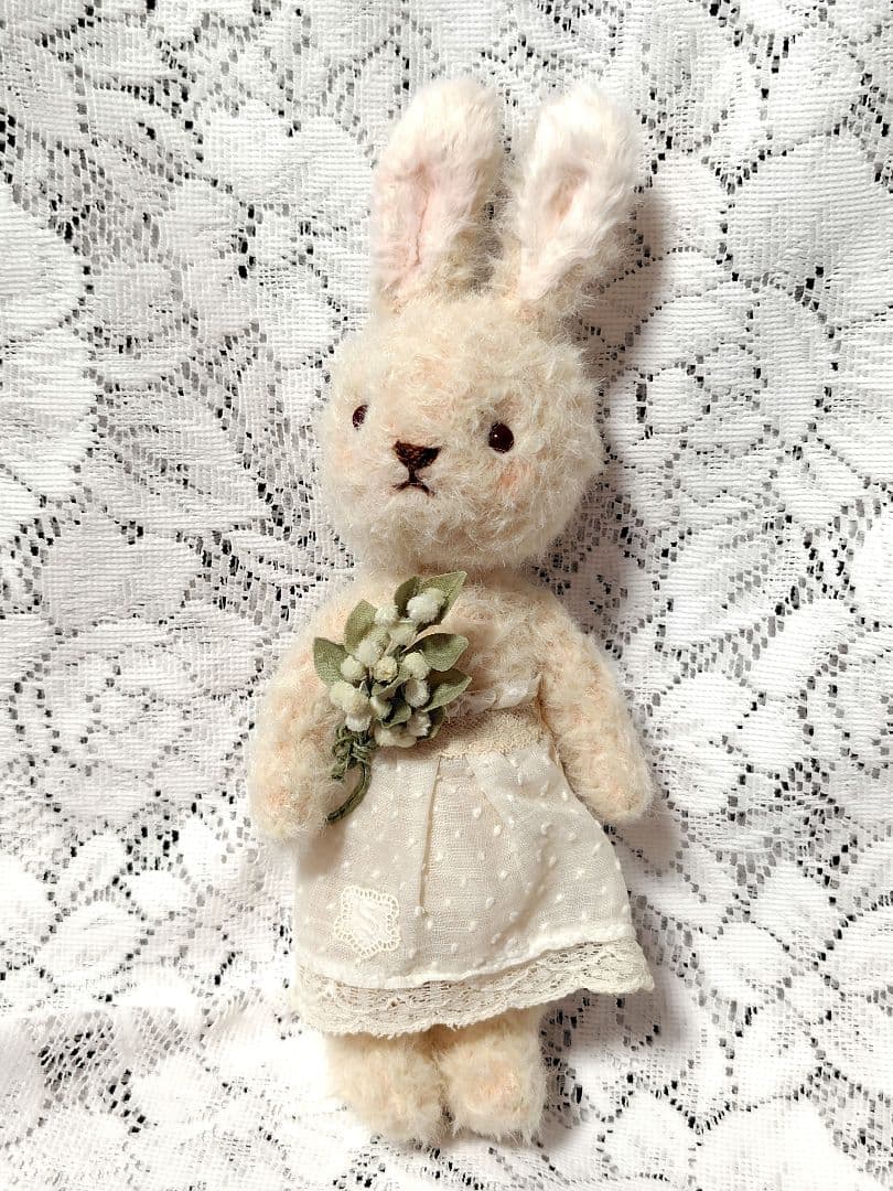 モヘアのテディベア 子うさぎ ブライスのお仲間に♡❁短期出品❁