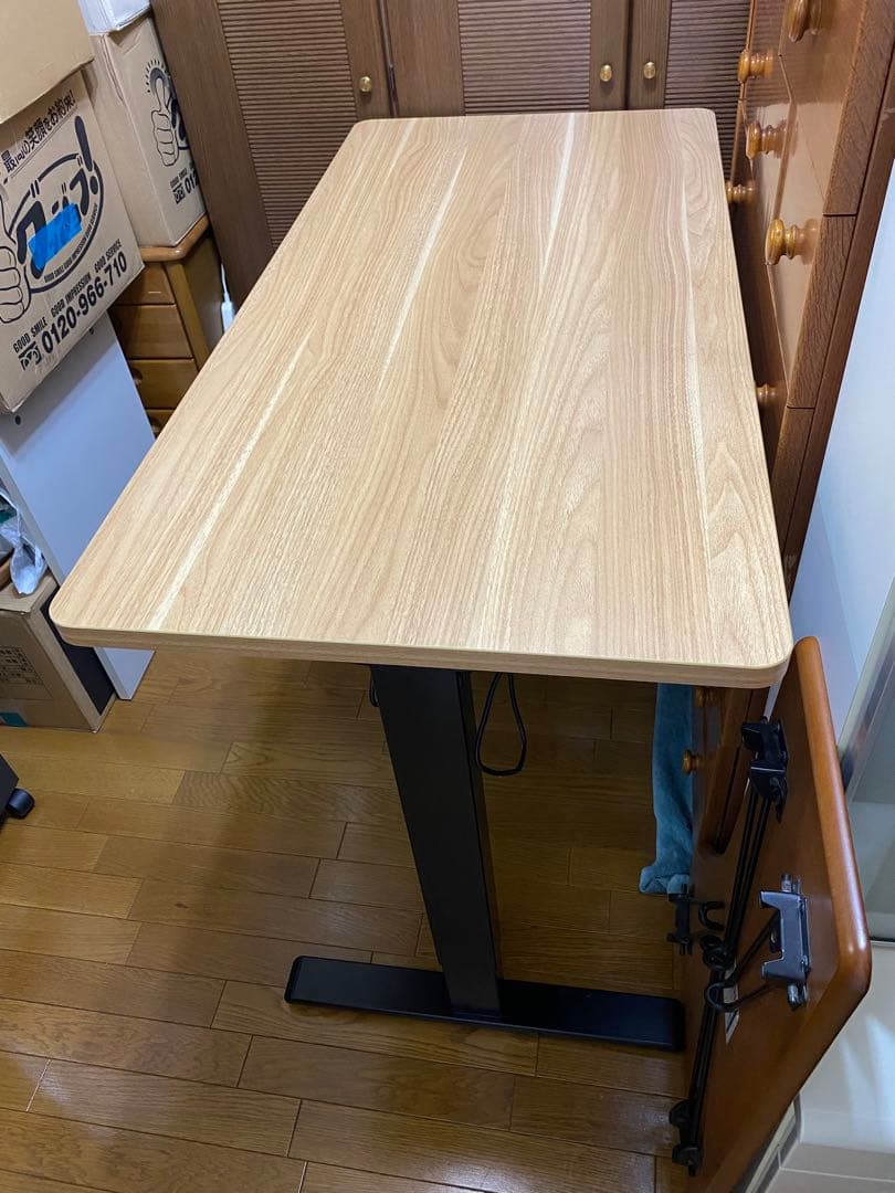 【直接引取】 昇降デスク 昇降式 パソコンデスク