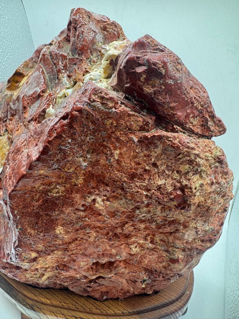 大型 赤玉石系 原石 約50cm 台座付