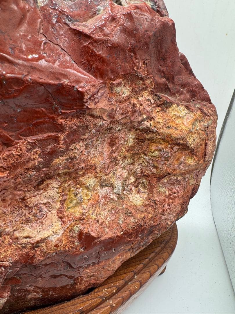 大型 赤玉石系 原石 約50cm 台座付