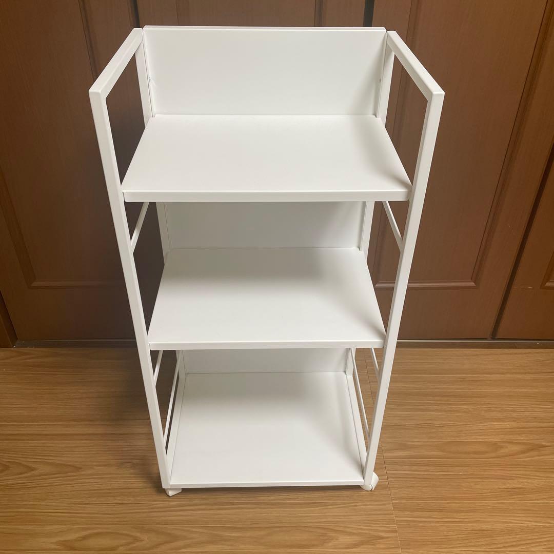 山崎実業 目隠しワゴン タワー L ホワイト 1419