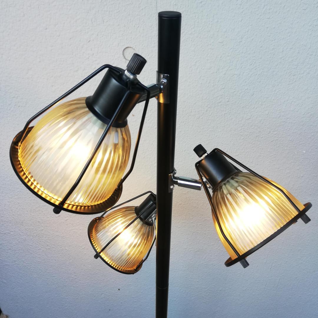 3灯スタンドライト JUKE ジューク 電球付き インダストリアル