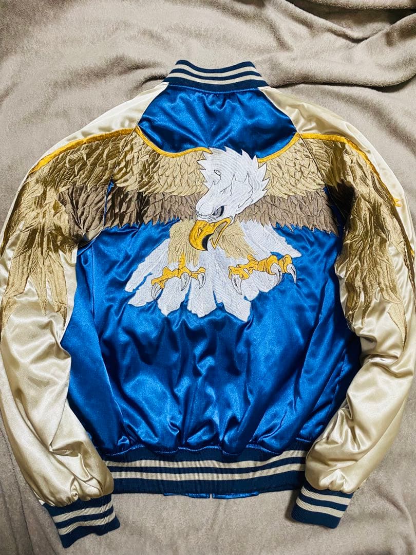 日本製 美品 Hoshihime 鷲 日本限定 スカジャン unisex サテン