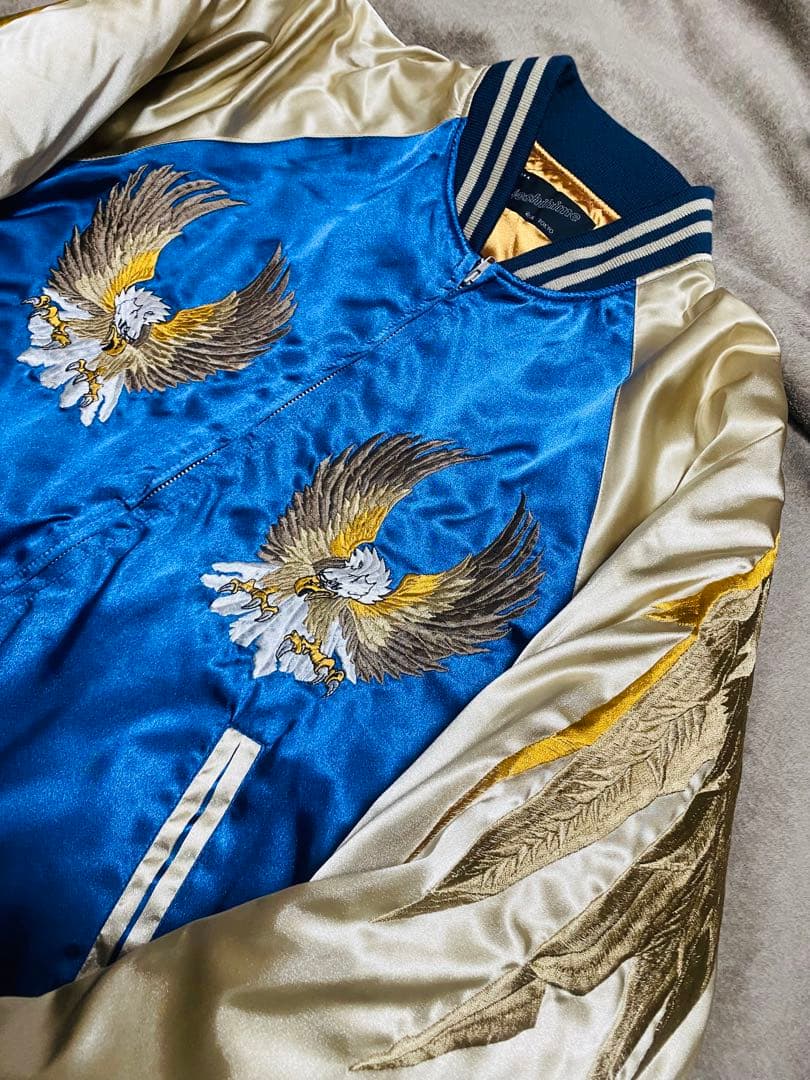 日本製 美品 Hoshihime 鷲 日本限定 スカジャン unisex サテン