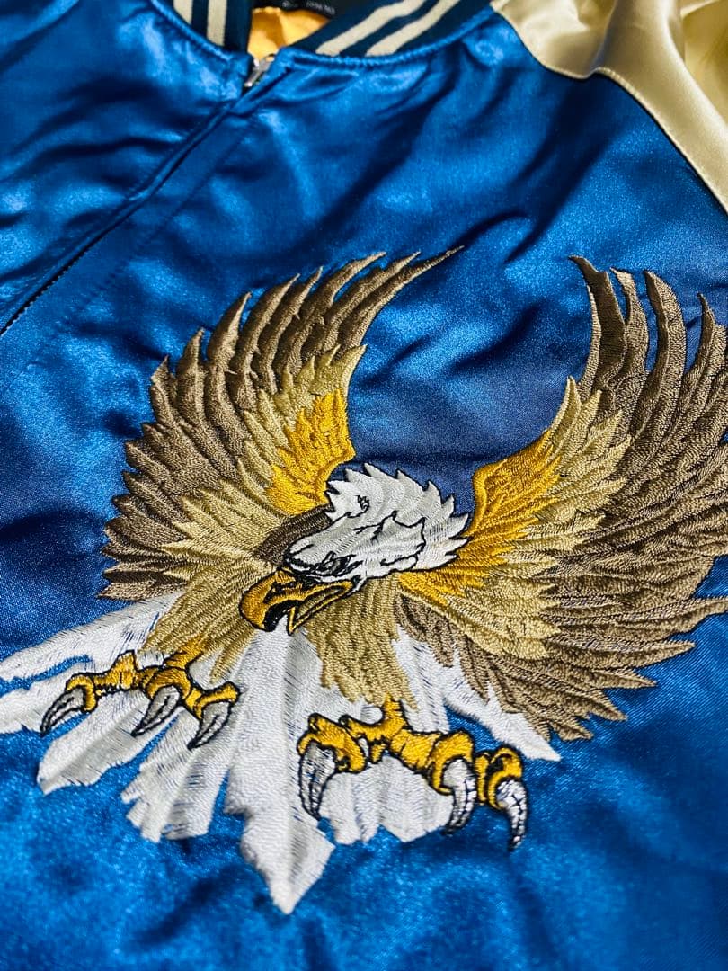 日本製 美品 Hoshihime 鷲 日本限定 スカジャン unisex サテン