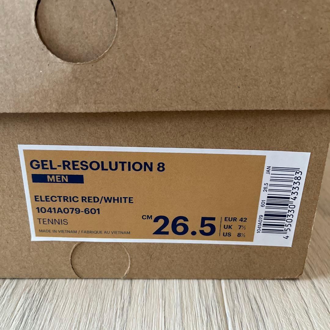 ★asics GEL-RESOLUTION 8 レッド／ブラック