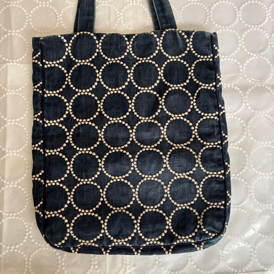 ミナペルホネン デニムタンバリン　縦長トート　beams別注　難あり