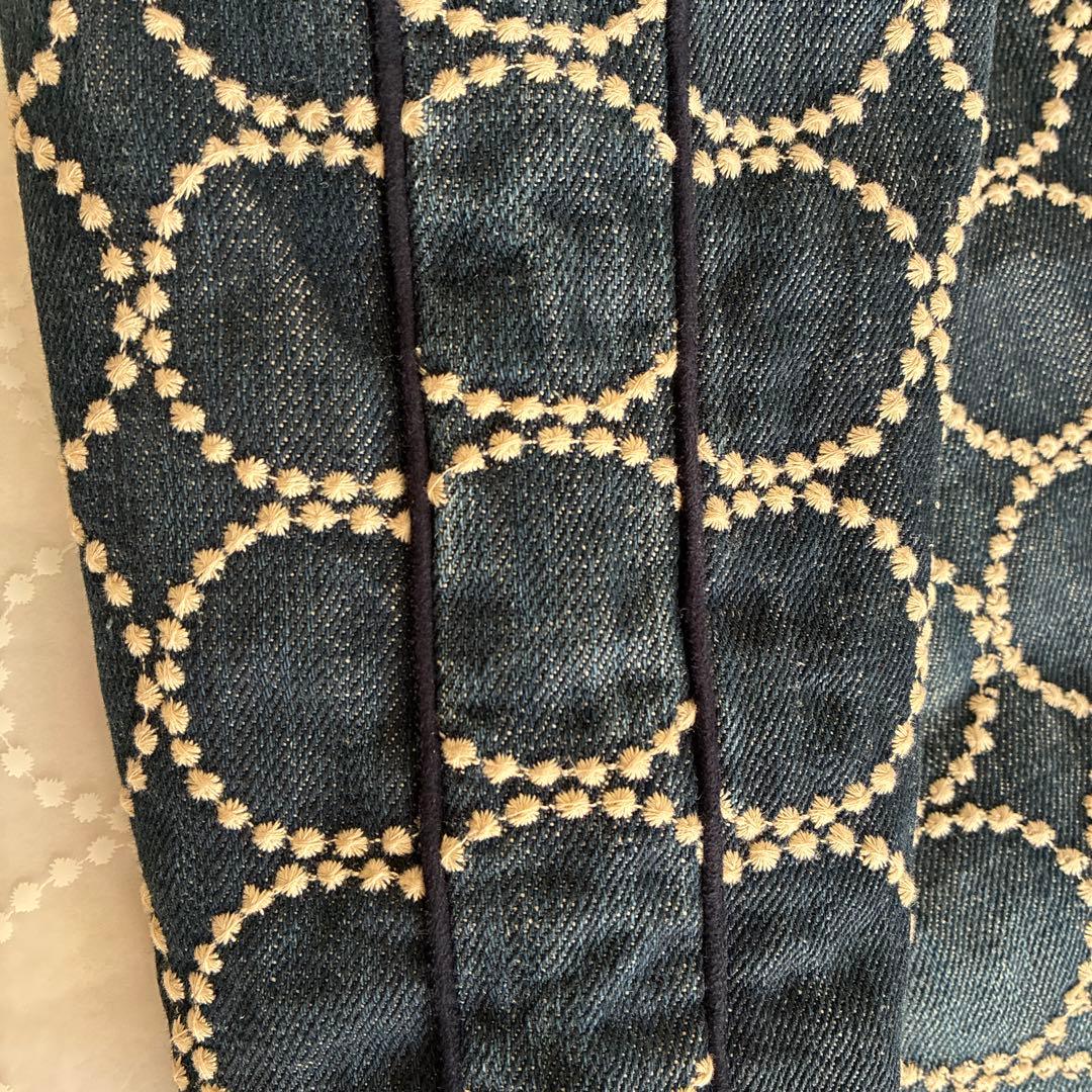 ミナペルホネン デニムタンバリン　縦長トート　beams別注　難あり