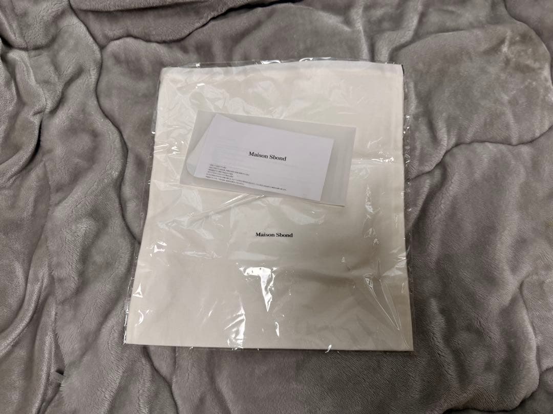 Maison Sbond ブラック キャンバストートバッグ