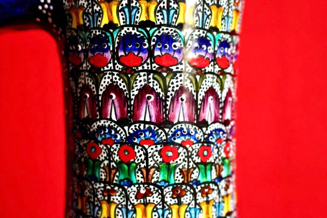 トルコ雑貨【アヴァノス陶器　飾り壺　ワインデキャンタ】