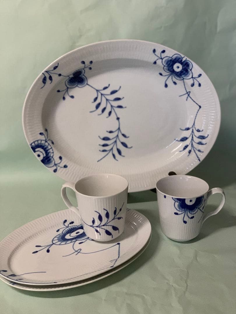 ロイヤルコペンハーゲン　ブルーフルーテッドメガシリーズセット、