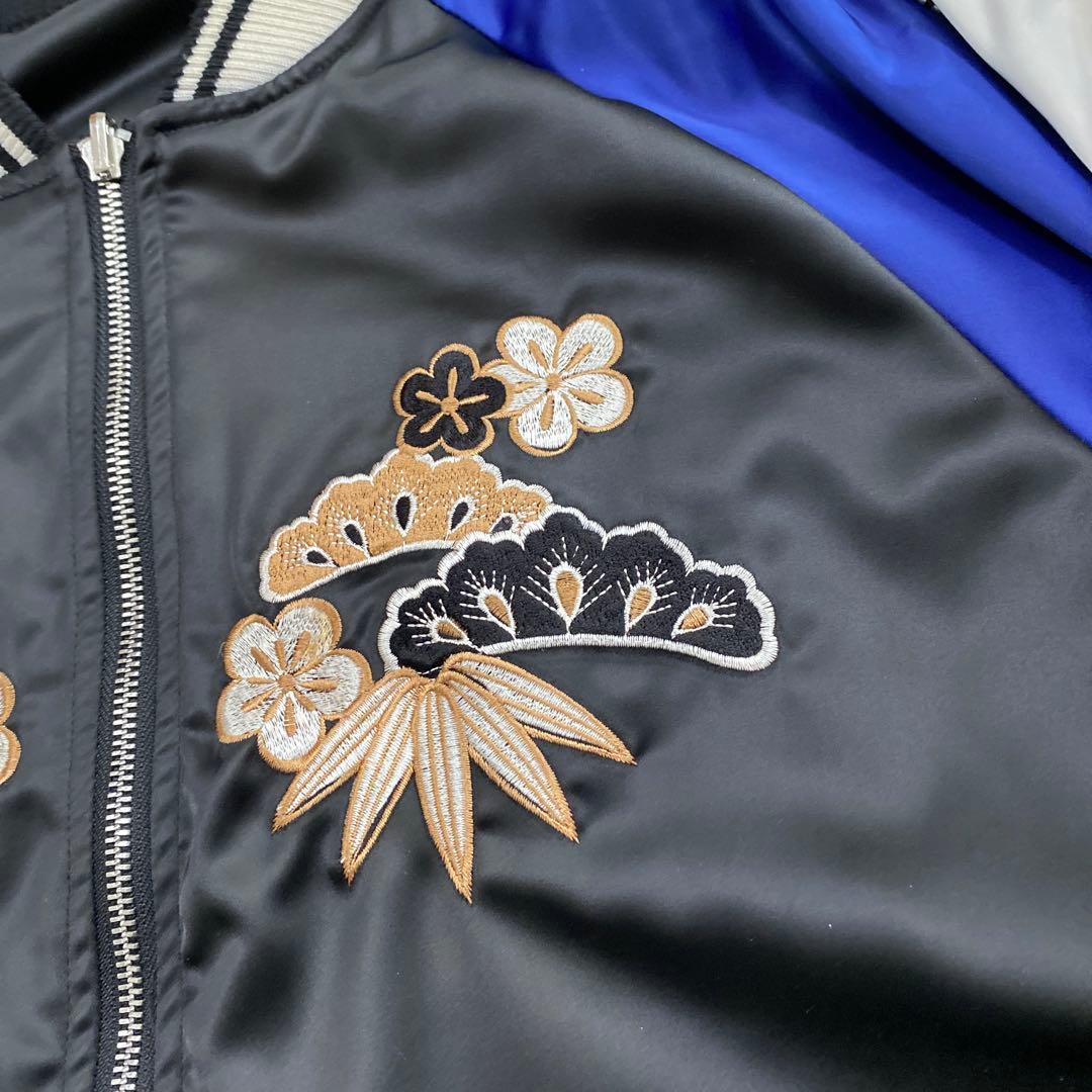 ○抜刀娘 スカジャン リバーシブル2way 超豪華刺繍 和柄　サイズXL