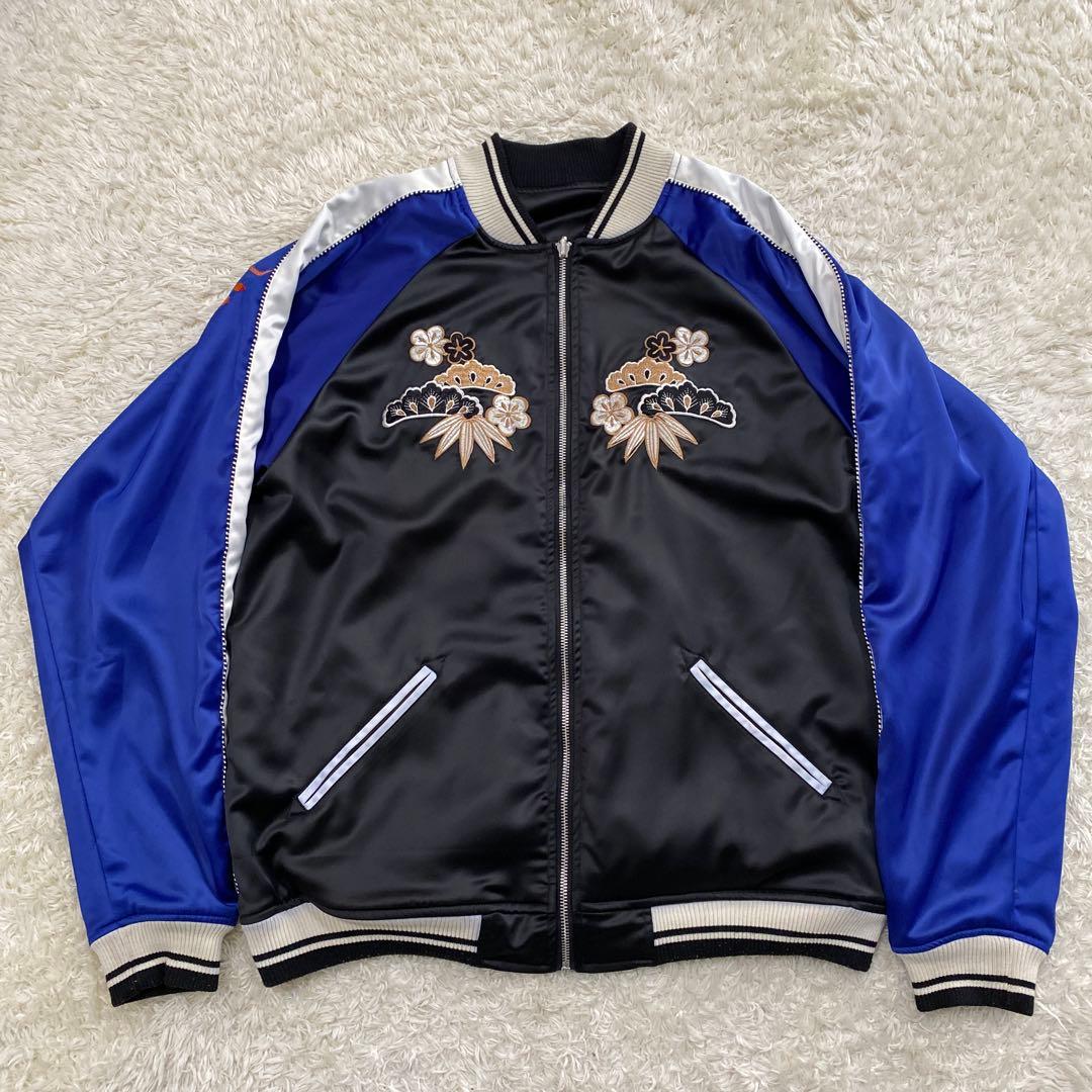 ○抜刀娘 スカジャン リバーシブル2way 超豪華刺繍 和柄　サイズXL