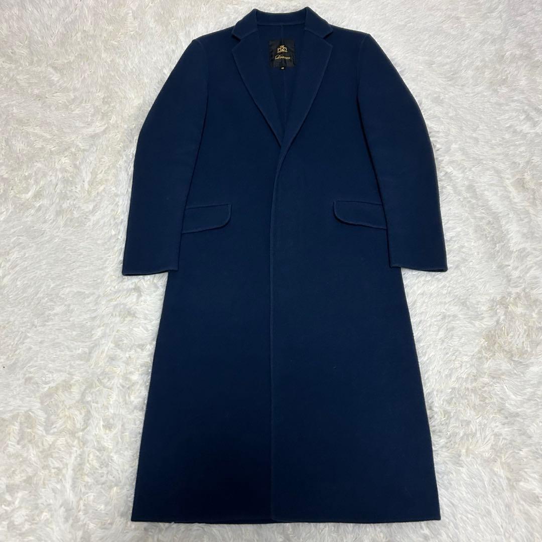 極美品　drawer シルクブレンド　チェスターコート　開襟　2ボタン