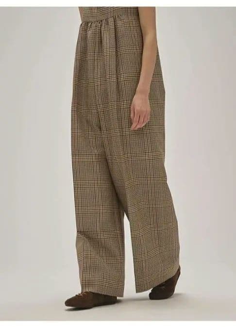 新品タグ付きTODAYFUL Check Wide Combinaison　36