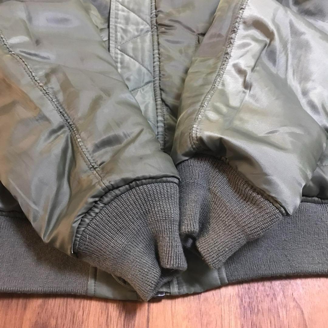 AVIREXアヴィレックスフライトジャケットXLマルチポケットステンシルMA-1