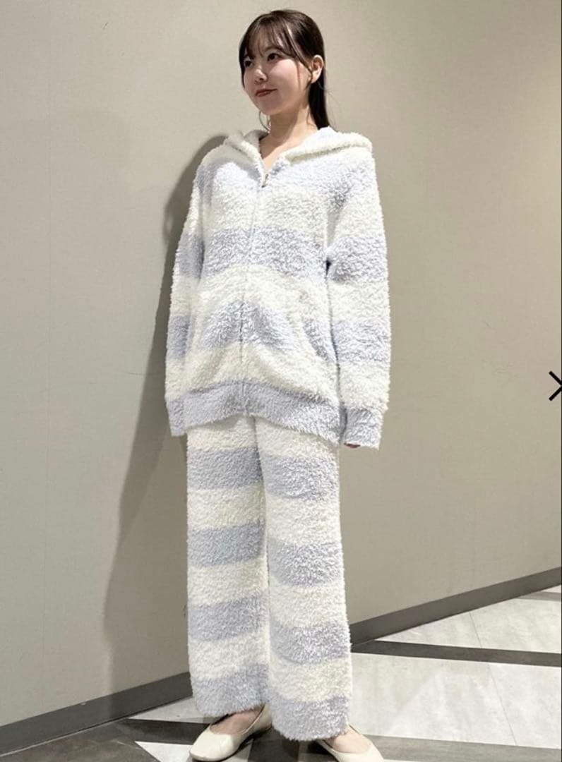 【新品未使用】ジェラートピケ 3ボーダーパーカ&ロングパンツ セット