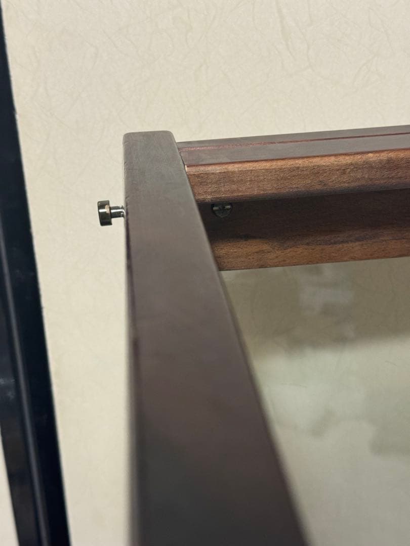 オールドカリモク　ガラストップローテーブル