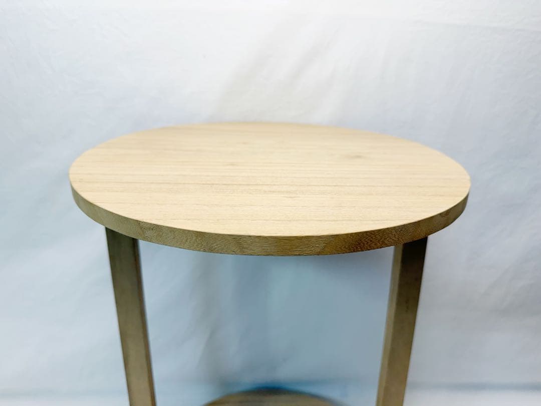 ほぼ未使用 茶道具 弘斎作 利休好写し 桐 丸卓 組み立式 元箱