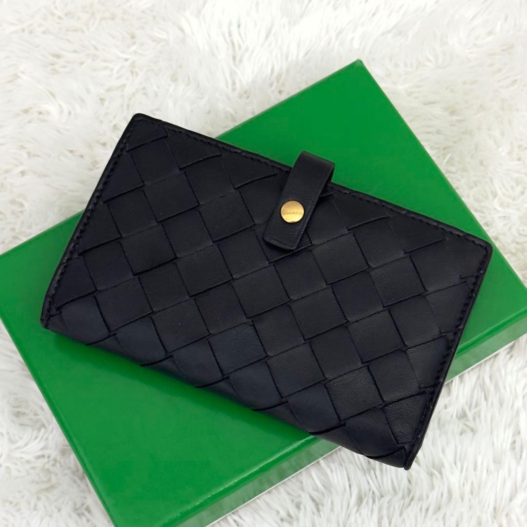 RFID内蔵✨BOTTEGA VENETA ボッテガ イントレ 財布 ブラック