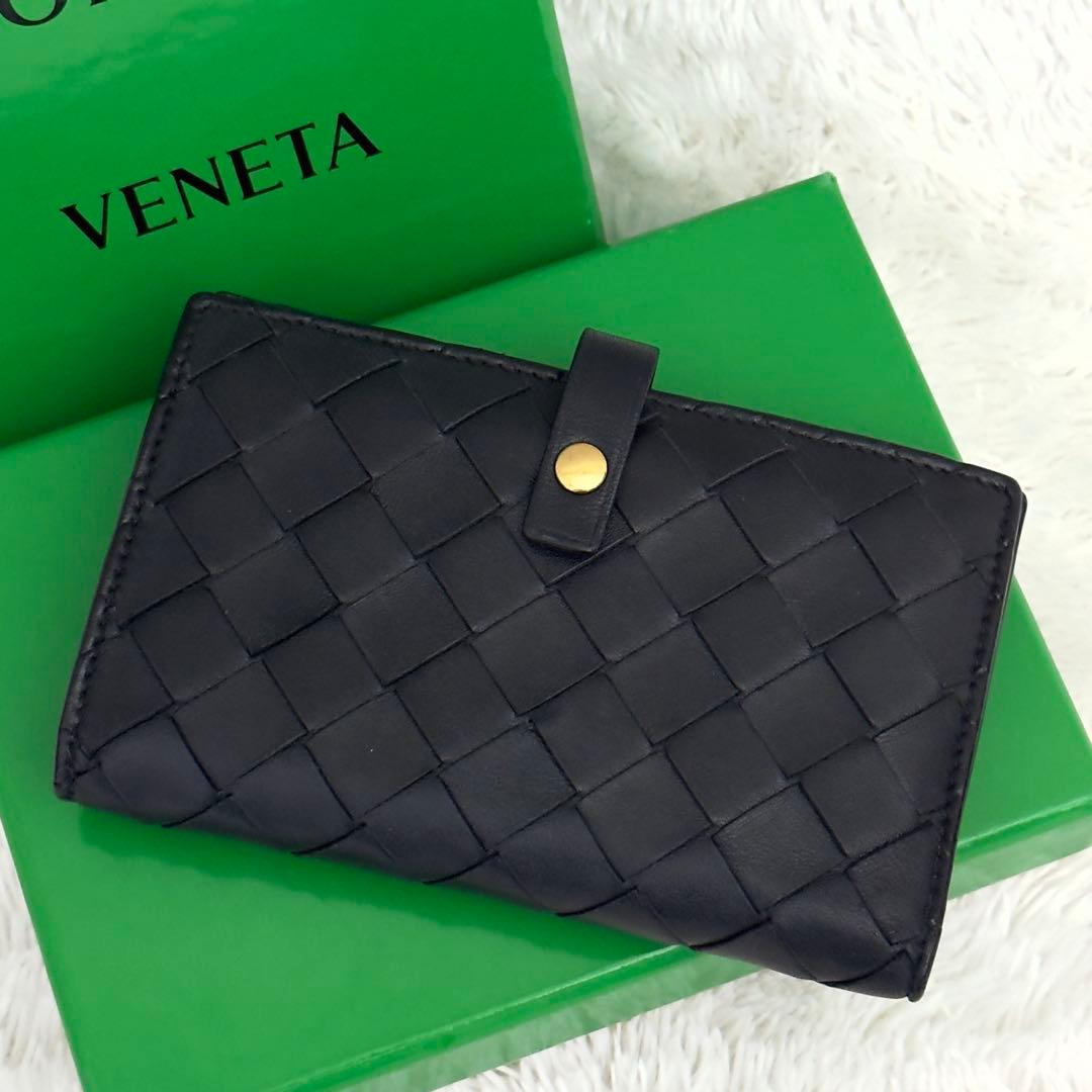 RFID内蔵✨BOTTEGA VENETA ボッテガ イントレ 財布 ブラック