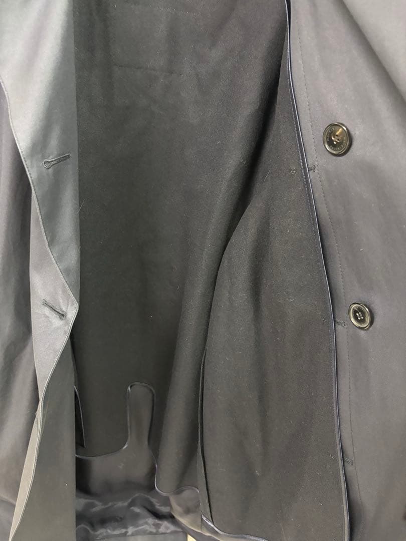 英国製マッキントッシュ　トレンチコート　ネイビー38