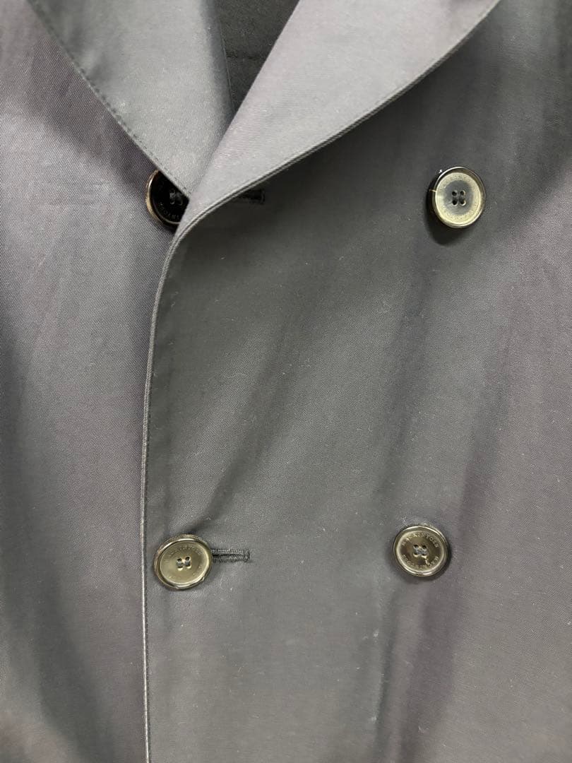 英国製マッキントッシュ　トレンチコート　ネイビー38