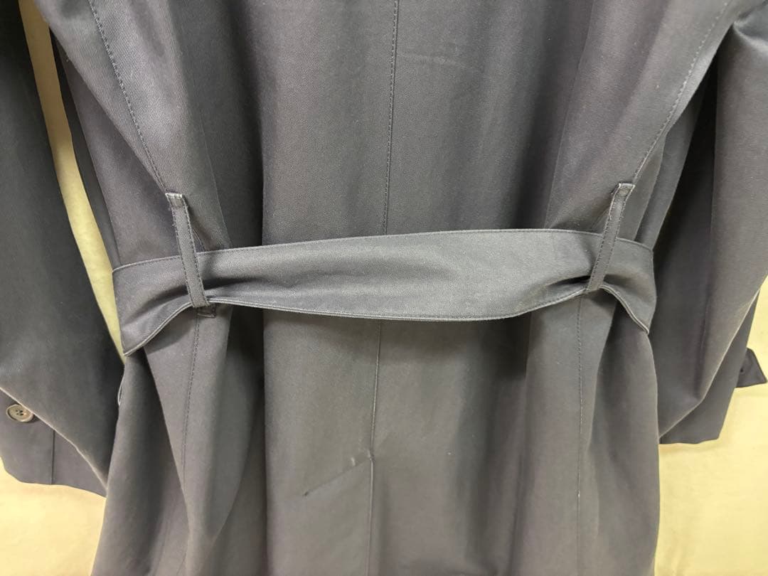 英国製マッキントッシュ　トレンチコート　ネイビー38