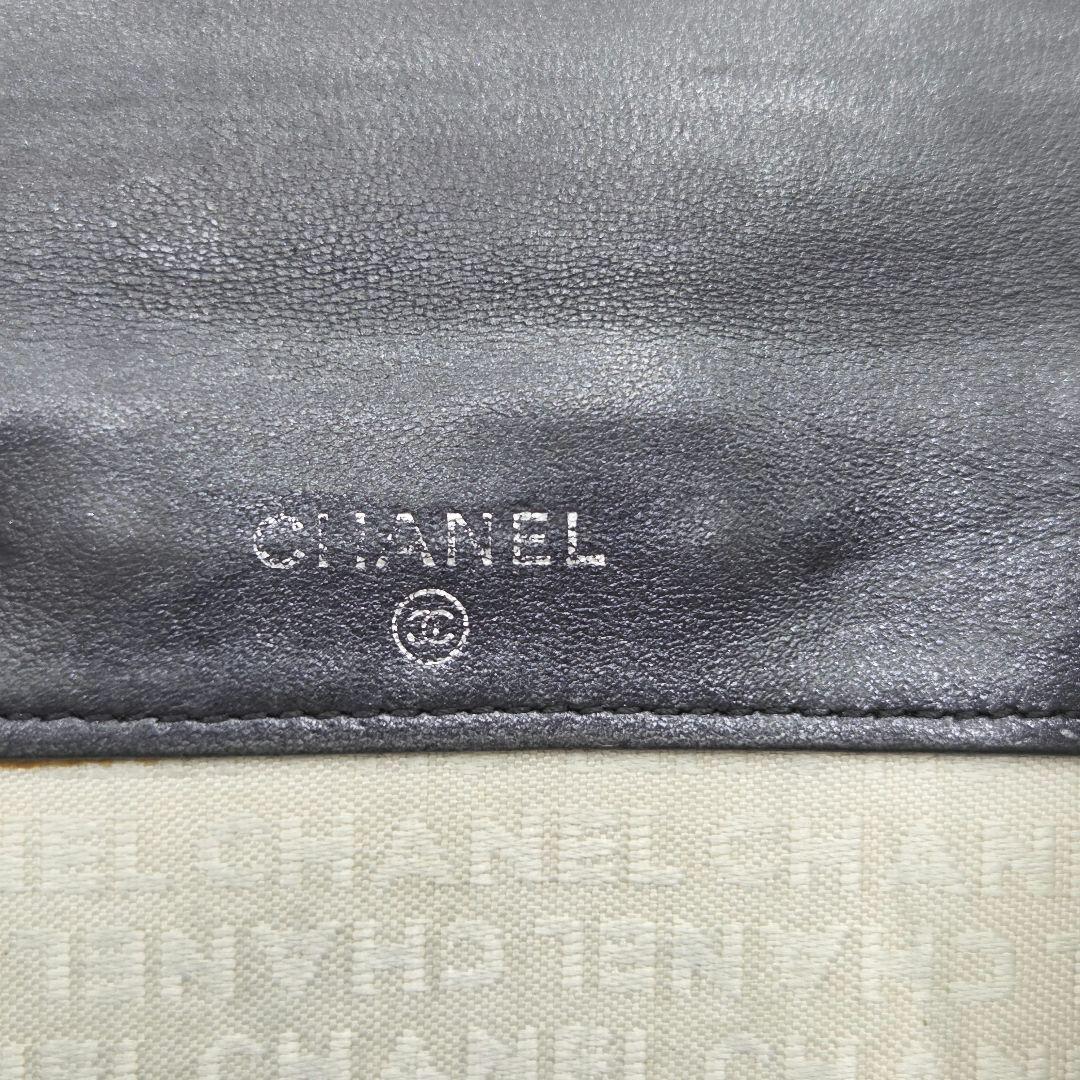 CHANEL アイコンライン 二つ折り財布 ココマーク カメリア バイカラー