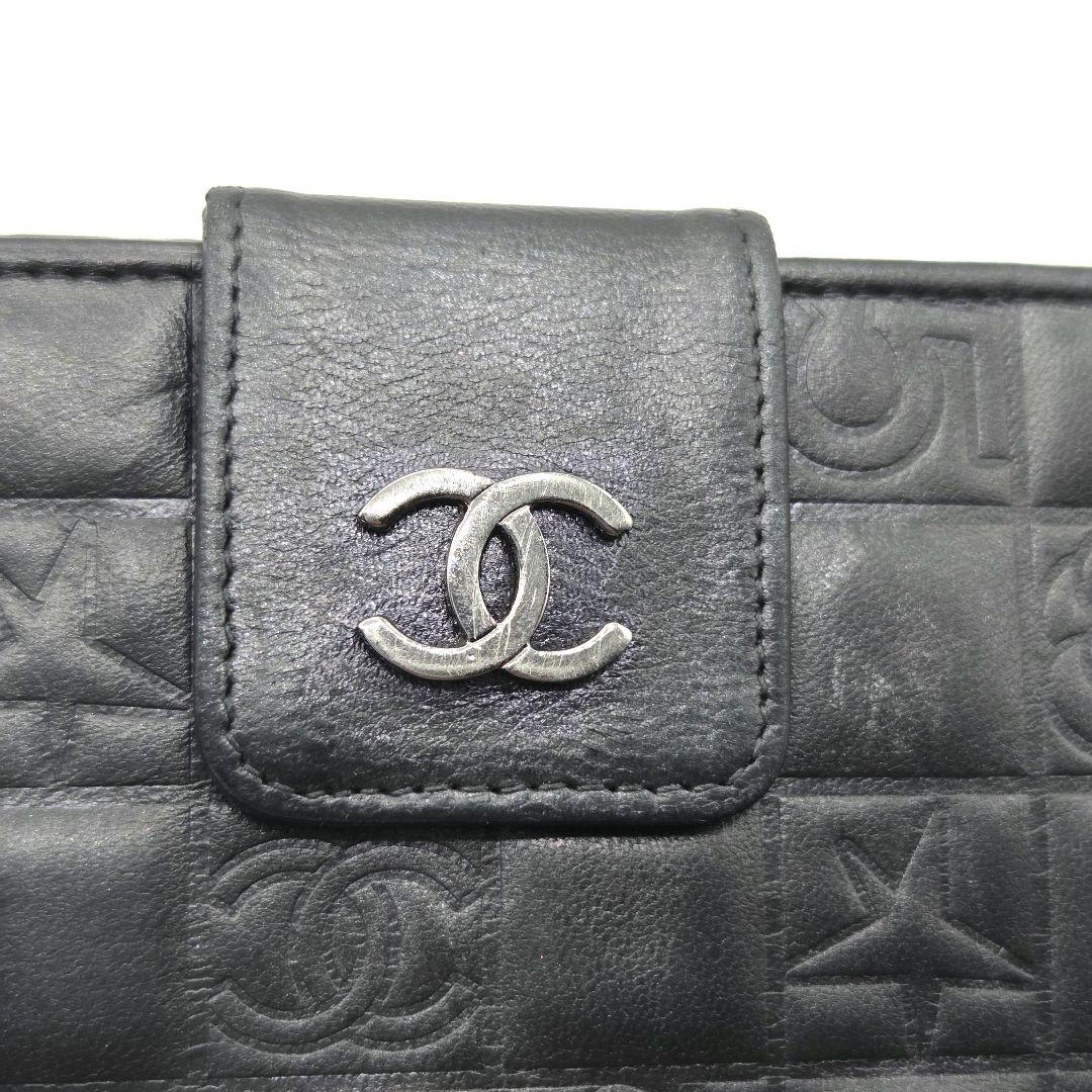 CHANEL アイコンライン 二つ折り財布 ココマーク カメリア バイカラー
