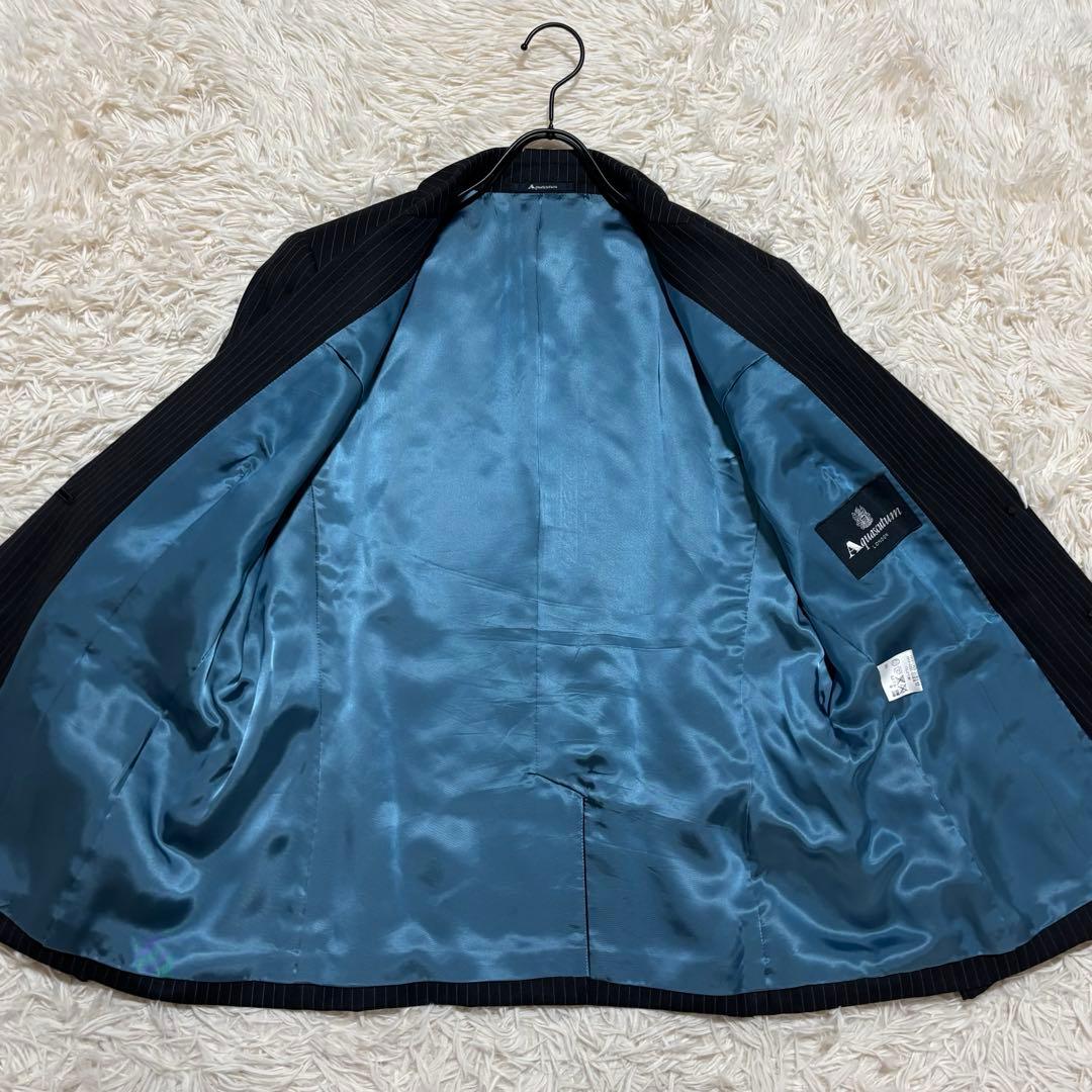 美品 アクアスキュータム レディース スーツ セットアップ ワイドパンツ 15号